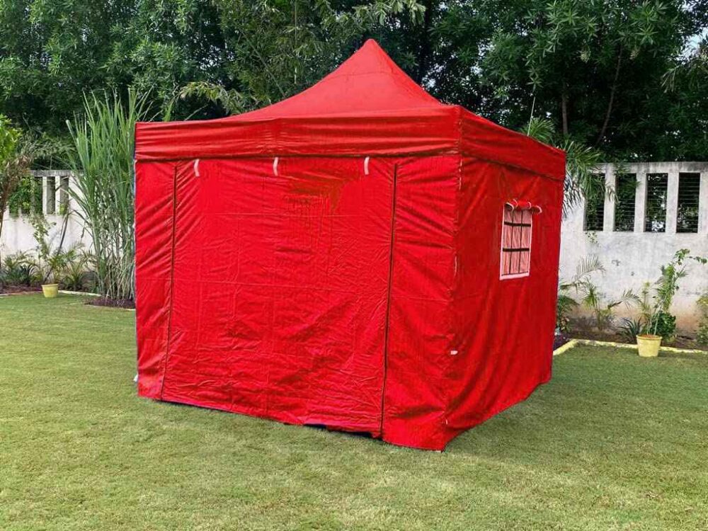 Canopy tent with sidewall doors