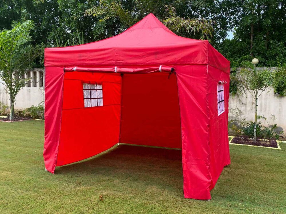 Canopy tents with sidewall doors