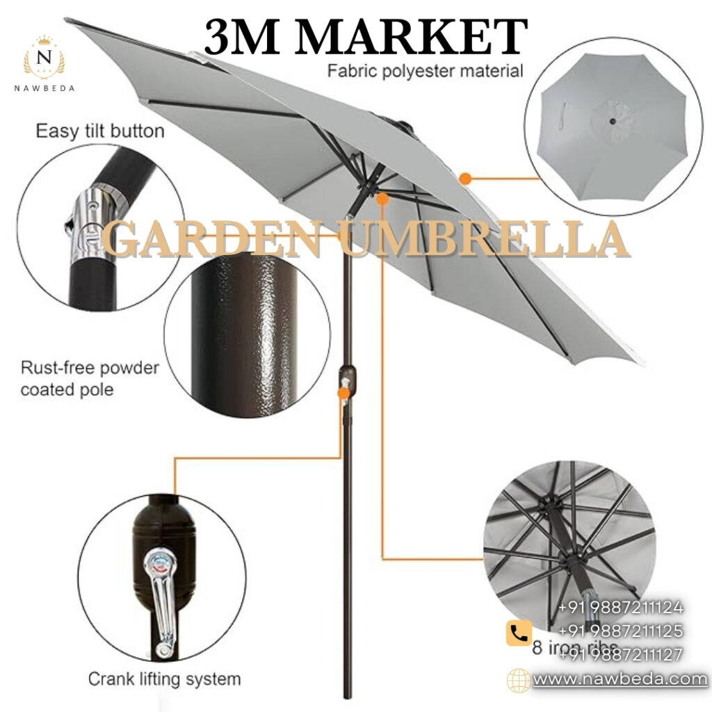 3m round Garden Umbrella